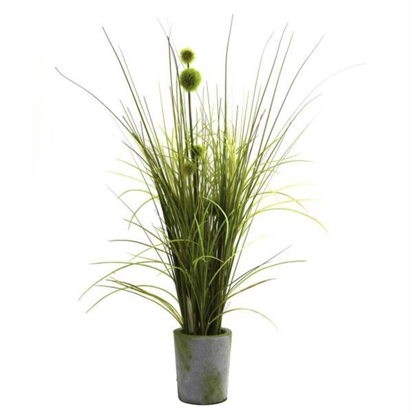 Dare2Decor Grass & Dandelion with Cement Planter DA408335